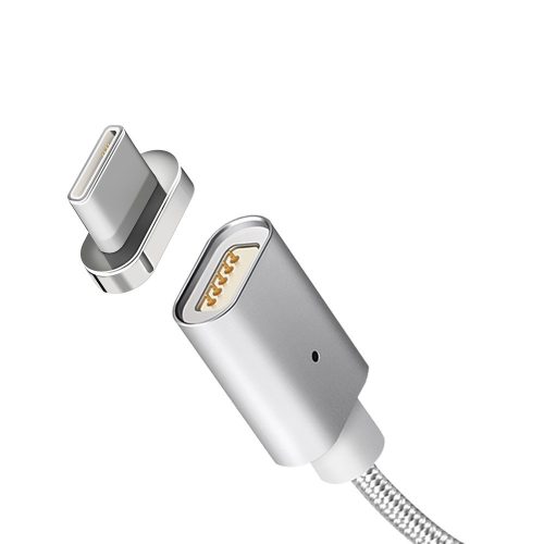 Mágneses USB Type-C kábel ezüst Maclean Energy MCE178 - Gyors és gyors töltés