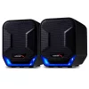 6W USB kék és fekete Audiocore AC865 B számítógép hangszórók