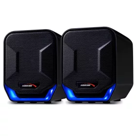   6W USB kék és fekete Audiocore AC865 B számítógép hangszórók