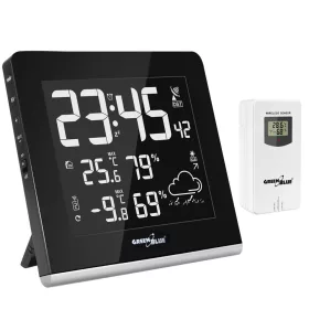   Vezeték nélküli meteorológiai állomás 9 színben GreenBlue GB151 DCF VA LCD
