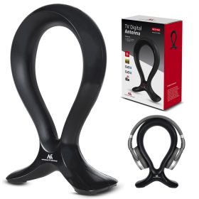   TV antenna DVB-T / T2 HEVC Maclean, belső, LTE - max kimeneti szint 100 dB V, fejhallgató állvány, MCTV-920