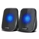 Számítógépes hangszórók 6W USB minijack Fekete Audiocore AC835 LED