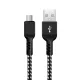 Maclean microUSB kábel, támogatja a Fast Charge 2.4A-t, adatátvitel, 5V / 2.4A, fekete, 1m hosszú, MCE473