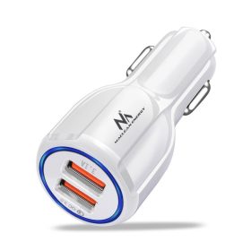   Maclean autós töltő, Qualcomm Quick Charge, QC 3.0 - 5V / 3A, 9V / 1.8A, 12V / 1.6A, 5V / 3.1A aljzat, fehér, MCE478 W