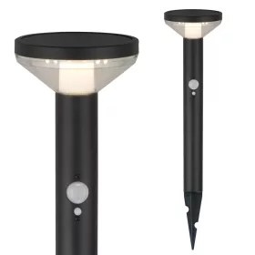   Maclean LED lámpa, Napelem érzékelővel, 3 fénymód, Knock-in, Li-ion 18650 akkumulátor, IP44, 3.7V, 1200 mAh, Fekete, MCE465