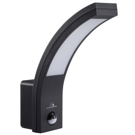   LED lámpa Maclean mozgásérzékelővel, PIR érzékelővel, fekete, 10W, IP54, 750lm, semleges fehér (4000K) MCE244 B