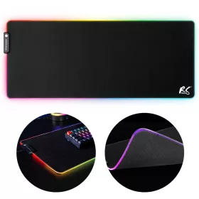   NanoRS RGB LED háttérvilágítású játék billentyűzet egérpad, 800x300x4mm, RS705