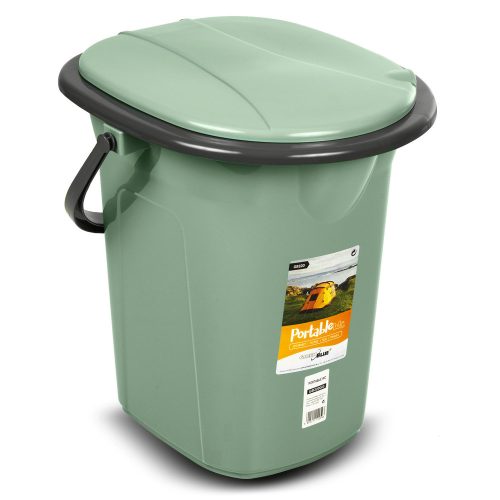 GreenBlu hordozható WC, GB320GG, 19 L, zöld-szürke