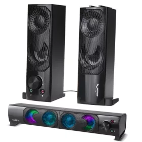   Audiocore 3Wx2 soundbar számítógép hangszórók, LED, USB 5V, vonalbemenet, AC955