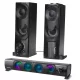 Audiocore 3Wx2 soundbar számítógép hangszórók, LED, USB 5V, vonalbemenet, AC955