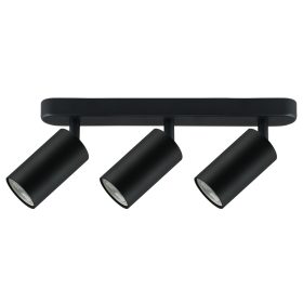   Maclean wave és mennyezeti lámpa, spot, mozgatható, alumínium, 3xGU10, 55x100mm, fekete matt, MCE453 B