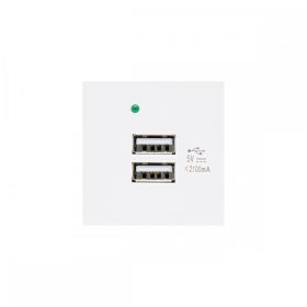 Maclean dupla USB aljzat, MCE728W, fehér