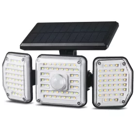  LED napelemes lámpa alkonyat és mozgásérzékelővel Maclean MCE615, 1,5 W, fekete
