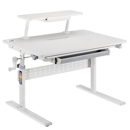 Ergonomikus íróasztal ER-483, gyerekeknek, állítható magasságú, szürke, max 40kg