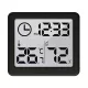 Hőmérő és higrométer óra funkcióval, fehér, GB384B
