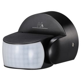   PIR mozgásérzékelő, infravörös, IP65, fekete, hatótáv 12m, MCE468 B, Maclean