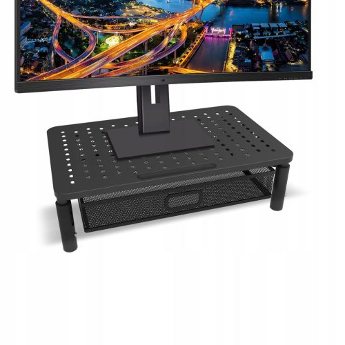 Állvány monitorhoz vagy laptophoz Maclean MC-947, 13-32", 37 x 23,5 cm, 20 kg, fekete
