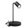 Maclean GU10 asztali lámpa, spotlámpa, kerek, GU10, kapcsolóval, fekete, MCE370 B