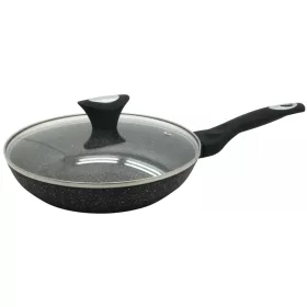   Serpenyő fedővel, alumínium, szürke márvány, átmérő 28cm, Klausberg