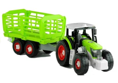Lecsavarozható traktor nyitható utánfutóval 43 cm