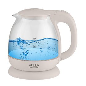   ADLER AD 1283C üveg elektromos vízforraló 1l, 1100W, Fehér