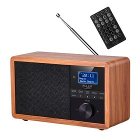 Adler AD 1184 DAB+ Bluetooth, USB, 15 W barna-fekete rádió