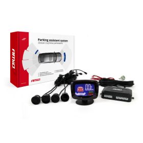 AMiO tolatóradar készlet grafikus LED 4 érzékelő fekete