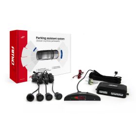   AMiO tolatóradar szett, Led kijelző, 4 érzékelő, 18mm, teherautóhoz, fekete