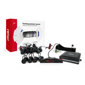   AMiO tolatóradar 8 szenzoros LED kijelzővel fekete 18mm szenzorokkal