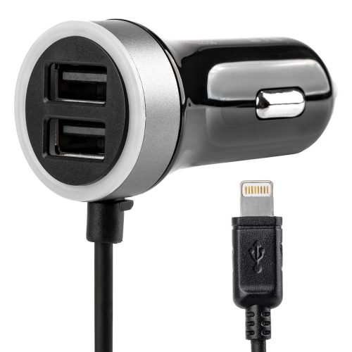 Autós töltő 12/24v iphone lightning + 2xusb 2.4a pro-02