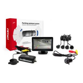   Parkolásérzékelő készlet tft01 4,3 "kamerával hd-305 led 4 érzékelővel fekete" arany "