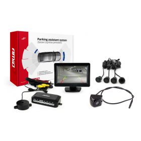   Parkolásérzékelő készlet TFT01 4.3 "HD-310 kamerával 4 érzékelővel fekete" arany "