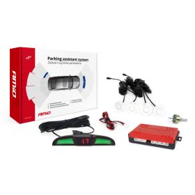   AMiO tolatóradar 4 szenzoros szett LED COB kijelzővel, Fehér