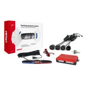 AMiO tolató radar készlet max led 4 érzékelő fekete