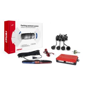   AMiO tolatóradar szett, Led kijelző, 4 érzékelő, 18mm, teherautóhoz, arany