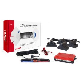   AMiO tolató radar készlet max led 4 érzékelő fekete 19mm tehergépkocsi