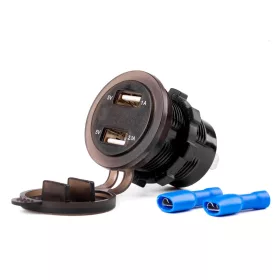  Vízálló töltő usb aljzattal és 2xusb 12/24v mod-06 feszültségvizsgálóval
