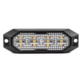   Lapos figyelmeztető villogó lámpa 4x3w LED r65 r10 12v 24v amio-03929