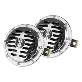 Autó kürt 12V, AMiO, króm 125 mm 12v amio-04074