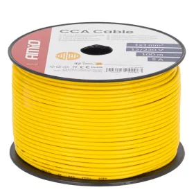 Egyeres sárga kábel kb. 1x1mm2 100m 5a 12/230v amio-04448