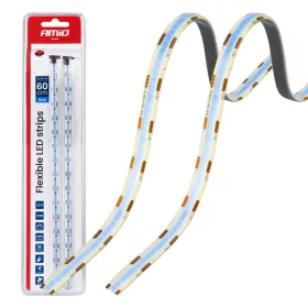 LED COB szalagok autóba kék 2x30cm 12v amio-04571