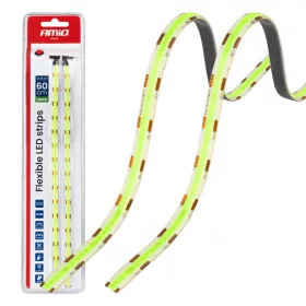 LED COB szalagok autóba zöld 2x30cm 12v amio-04573