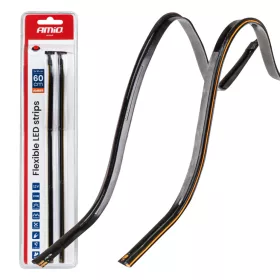   COB LED szalagok autó oldalára narancssárga 2x30cm 12v amio-04574