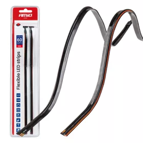 LED szalagok autó oldalára piros 2x30cm 12v amio-04576