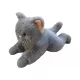 Fekvő macska plüssjáték, 45 cm, szürke