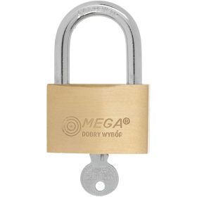   Megerősített sárgaréz lakat, edzett, 63 mm-es kengyellel, 1 db bőrcsomag