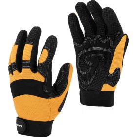   Kesztyű, csúszásgátló, fekete-lila, l280108p, karton, "8", ce,lahti