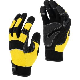   Műhelykesztyű fekete és sárga l280810p, karton, "10", ce, lahti