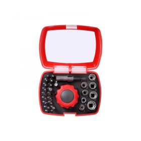   Prolinhegy és csőkészlet, 27 darab, racsnis csavarhúzóval