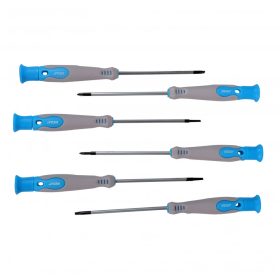   Precíziós csavarhúzó készlet, 6 db, S2, puha tapintású